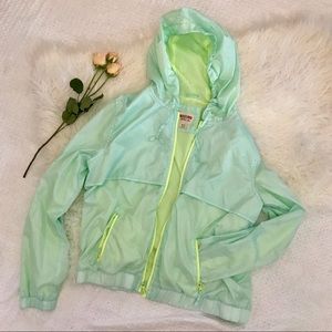 Neon Blue & Green Windbreaker